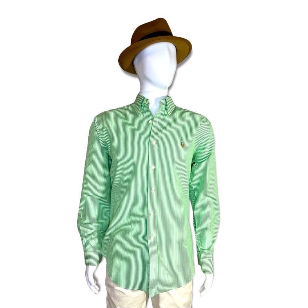Polo Ralph Lauren Green Striped Men's Shirt